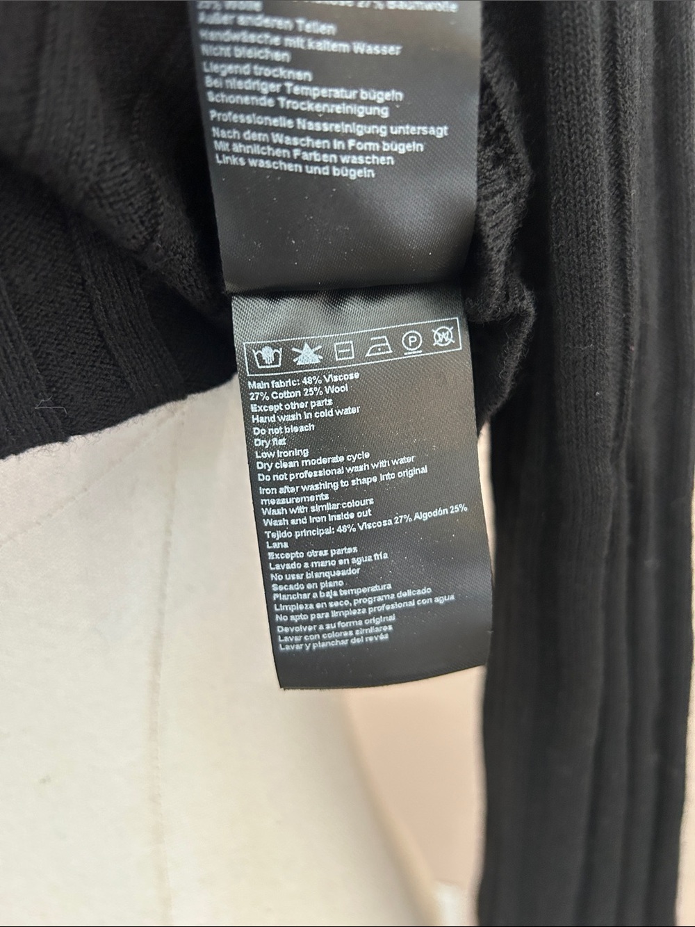 ba&sh Black Ribbed Mock-Neck Long Sleeve Top - Picture 10 of 10
